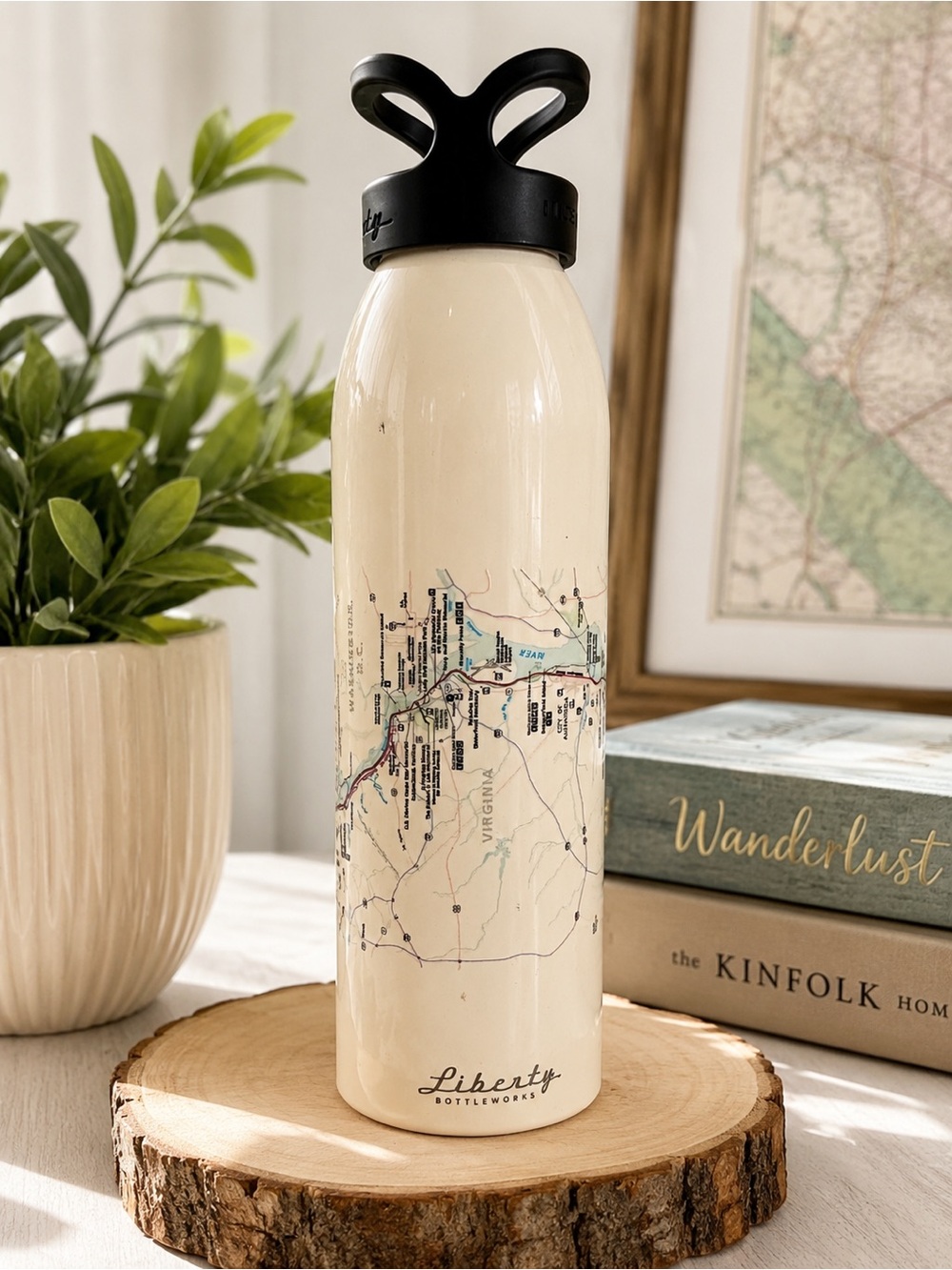Liberty Bottleworks George Washington Memorial Parkway USA Made Map Water Bottle